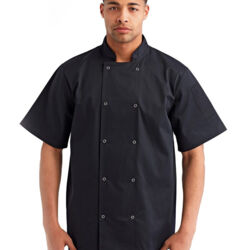 Unisex Ten Studded Front Short Sleeve Chef Coat Thumbnail