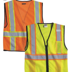 Unisex Economy Contrasting Vest with Zippered Front Thumbnail