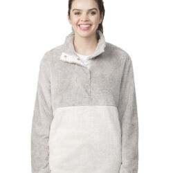 Unisex Fuzzy Half-Snap Fleece Pullover Thumbnail