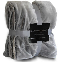 Faux Fur Throw Blanket Thumbnail