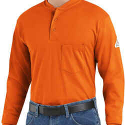 Men's Long Sleeve Tagless Henley Shirt Thumbnail
