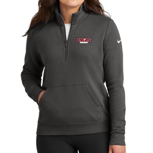 *DR Lacrosse  - Ladies Club Fleece Sleeve Swoosh 1/2 Zip Thumbnail