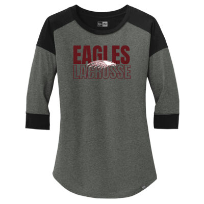 *DR Lacrosse  - Ladies Heritage Blend 3/4 Sleeve Baseball Raglan Tee Thumbnail